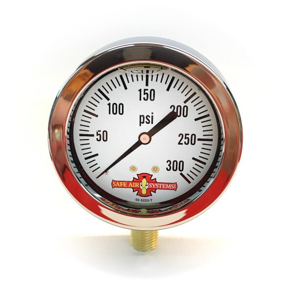 Air Pressure Gauge 2 Dial Center Back Mount 1/8NPT - 0 to 60PSI | UK