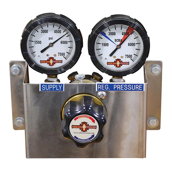 93CMPSS High Pressure Wall Mount Air Regulator with Gauges 6000PSI